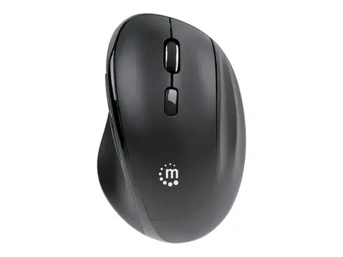 Mouse Manhattan Ergonomic, Wireless, USB-A, USB-C (Negru)