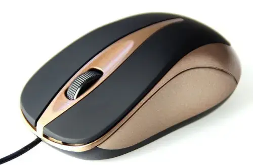 Mouse Media-Tech Plano, 800 DPI, Optic (Negru/Auriu)