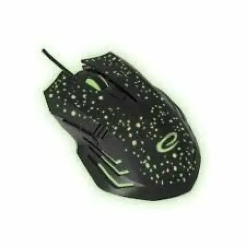 Mouse Optic Gaming Esperanza Galaxy EGM212, 1.2m, USB-C (Negru/Verde)