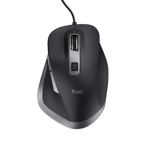 Mouse Optic Trust Fyda, cu fir, USB, 5000 DPI (Negru)