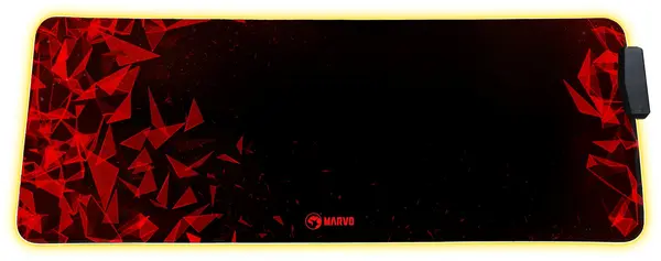 Mouse pad de gaming Marvo - MG011, XL, moale, negru/rosu