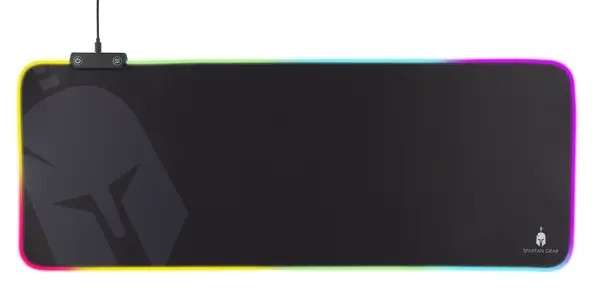 Mouse pad de gaming Spartan Gear - Ares RGB, XXL, negru