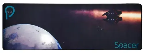Mouse Pad Gaming Spacer SP-PAD-GAME-B, 900 x 300 x 3 mm, spuma din cauciuc natural + tesatura (Negru)