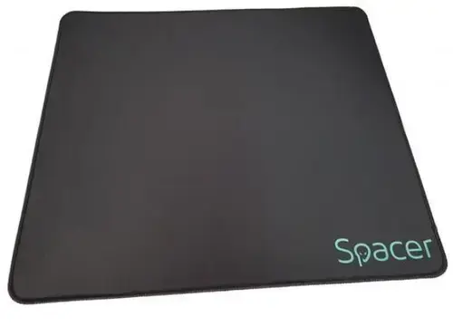 Mouse Pad Gaming Spacer SP-PAD-GAME-L, 400 x 450 x 3 mm, spuma din cauciuc natural + tesatura (Negru)