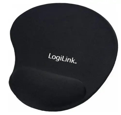 Mouse Pad LogiLink ID0027, ergonomic cu gel (Negru)