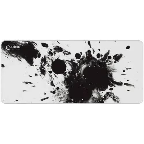 Mouse Pad LORGAR MPA14XL, 900 x 400 x 3, poliester, Negru/Alb