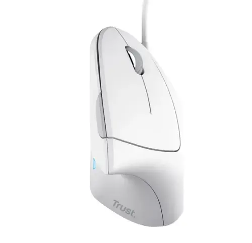 Mouse Trust Verto Ergo, Wired, USB, 1600 DPI (Alb)