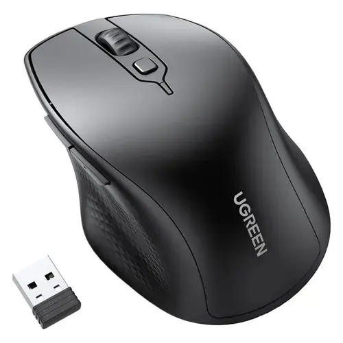 Mouse UGREEN MU101, Wireless 2.4 Ghz, Bluetooth, 4000DPI (Negru)