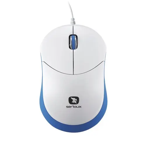 Mouse USB wired Serioux Rainbow 680 Albastru