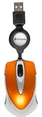 Mouse Verbatim Optic Mini Travel (Portocaliu)