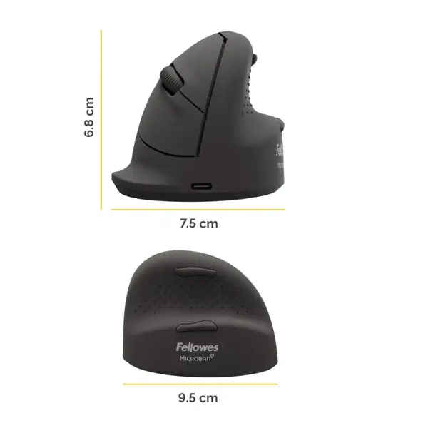 Mouse vertical ergonomic Fellowes Breyta+ pentru dreptaci diverse marimi Mouse vertical ergonomic Fellowes Breyta+ pentru dreptaci diverse marimi mic