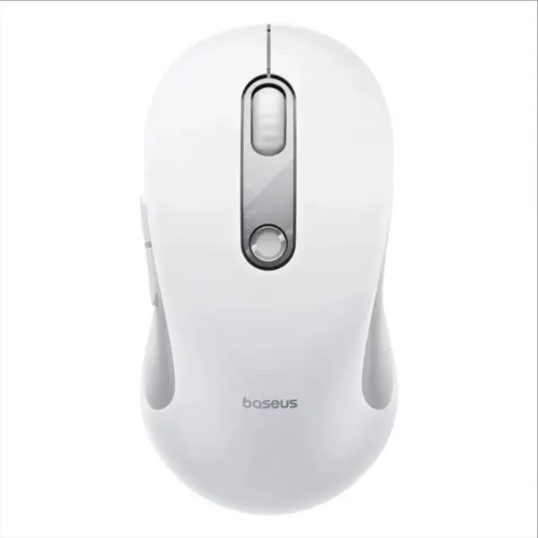 Mouse Wireless Baseus F02, 4000DPI, BT / Wi-Fi, Alb B0203202