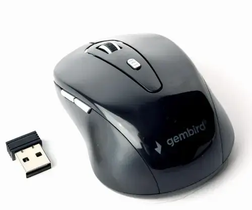 Mouse Wireless Gembird MUSW-6B-01, 1600 DPI, Optic (Negru)