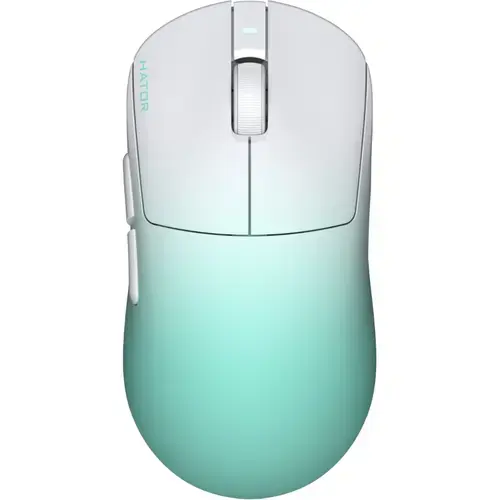 Mouse wireless Hator Quasar 3 Ultima, 30000 dpi, Bluetooth, USB, Alb/Verde