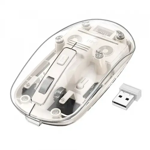 Mouse Wireless HOCO GM29, 1600DPI, Alb