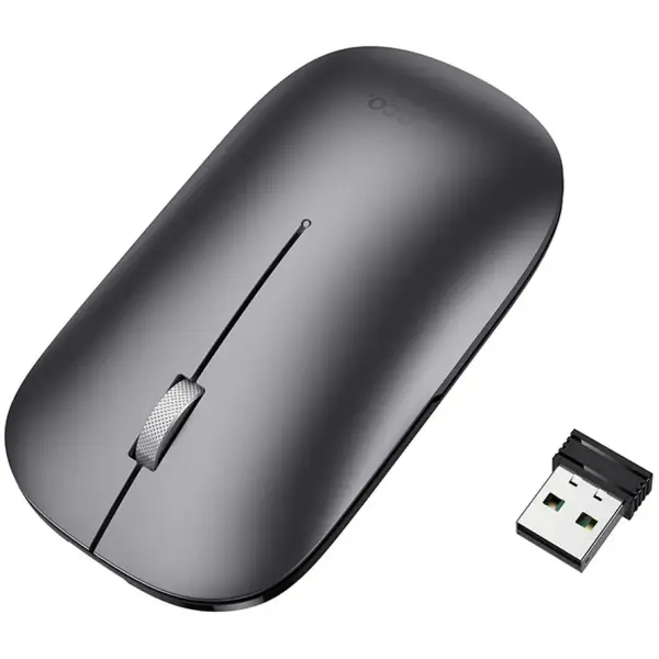 Mouse Wireless HOCO GM43, 1600DPI, BT / Wi-Fi, Gri