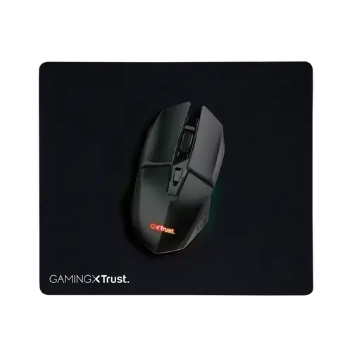 Mouse wireless + mousepad Trust GXT112 FELOX, 4800 DPI, 6 butoane, Iluminare LED (Negru)