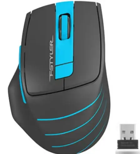 Mouse Wireless Optic A4Tech Fstyler FG30, 2000 dpi (Negru/Albastru)