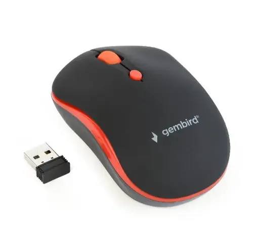 Mouse wireless optic Gembird MUSW-4B-03-R, 1600 DPI, nano Usb (Rosu/Negru)