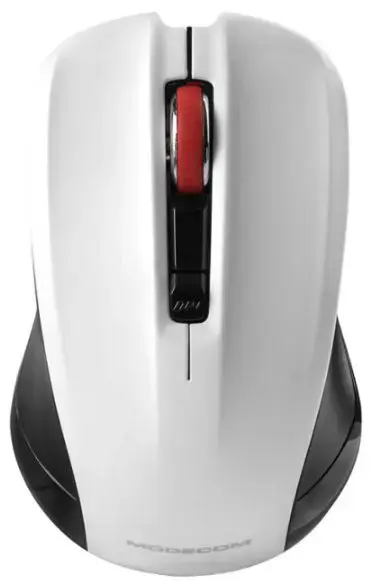 Mouse Wireless Optic Modecom WM9.1, 1600 DPI, USB (Alb)