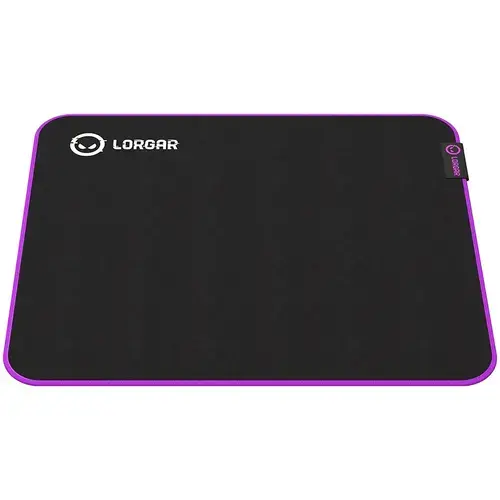 Mousepad gaming Lorgar Main 313 360x300, Negru/Mov