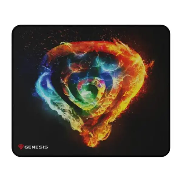 Mousepad Genesis Carbon 500 M FIRE G2, material cauciuc + material textil, 300 x 250 x 2.5 mm, multicolor