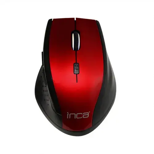 MouseWireless Inca, 2.4 GHz, 1600 dpi, Negru/Rosu