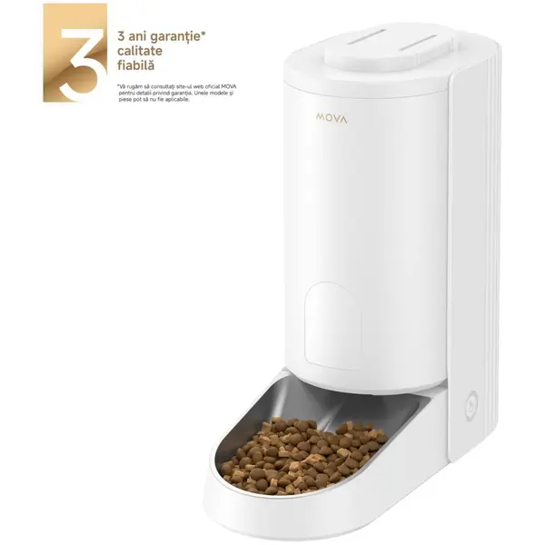 MOVA Dispenser Automat de Hrana pentru animale Mova PF10 Pro, 3.4 L, Alb