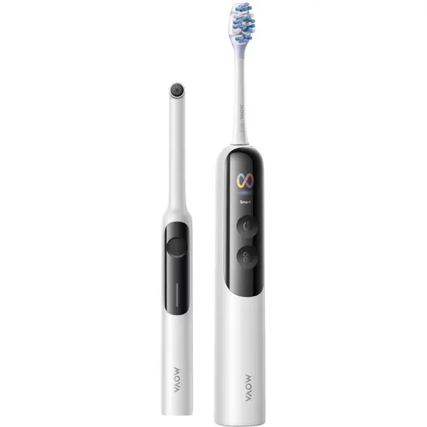 MOVA Periuta de dinti electrica si scanner pentru detectarea placii Mova Fresh20 Vision, 22.800 vibratii/min, Alb