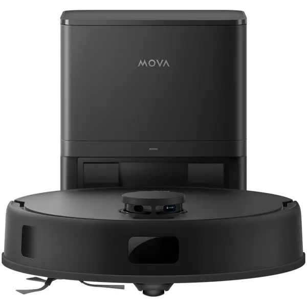 MOVA Robot aspirator si mop Mova E20 Plus, 5000Pa, Auto-curatare, Perii anti-incurcare, Statie inteligenta, Negru