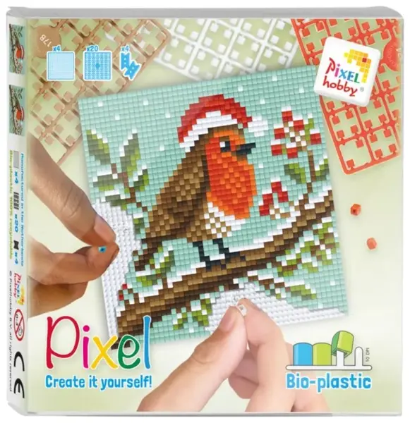 Mozaic cu ramă Pixelhobby - Pasăre, Kit clasic de pixeli
