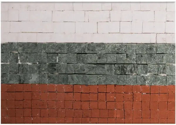 Mozaic de piatră Neptune Mosaic - Steagul bulgar, fără ramă