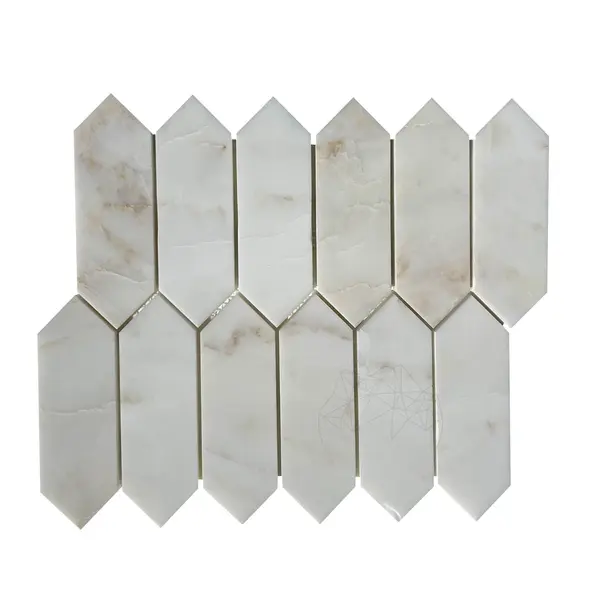 Mozaic Marmura Arabescato Oro Pillar Polisata, 30.5 x 28 cm