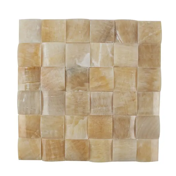 Mozaic Onix Honey Pyramid Polisat, 5 x 5 cm