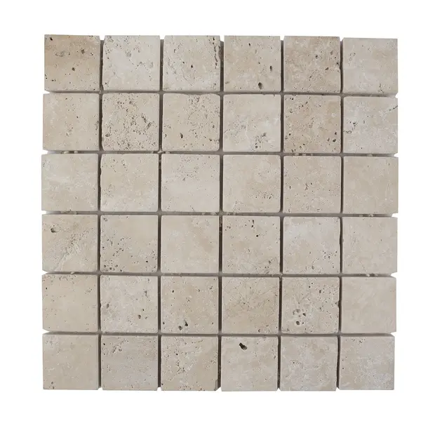Mozaic Travertin Classic Antichizat, 4.8 x 4.8 cm