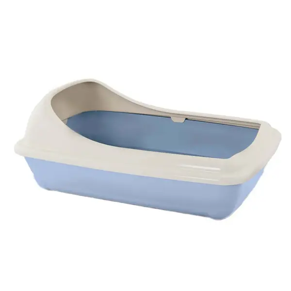 MP BERGAMO Birba Large, litieră pisici, cu ramă, bleu, 56x39x20 cm