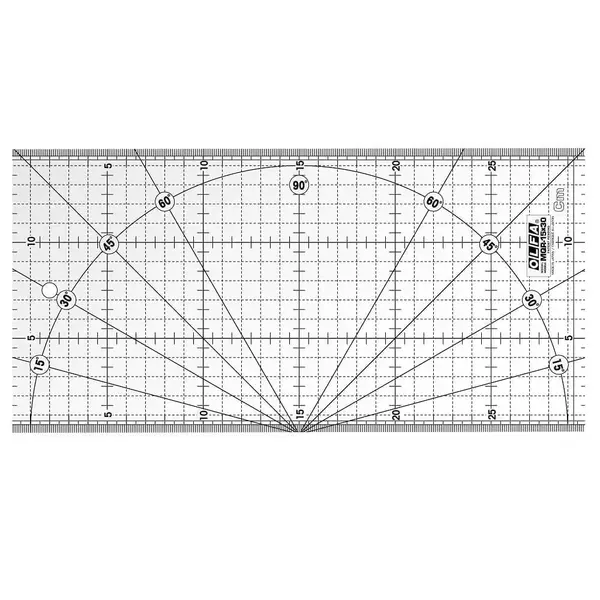 MQR 15x30 cm - rigla gradata patchwork. Olfa-Japonia