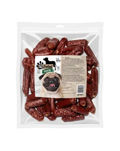 MR. PRETZEL Cârnați cu miel gustare pentru câini 500 g