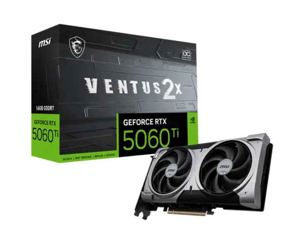 MSI GEFORCE RTX 5060TI VENTUS 2X OC 16GB MSI GEFORCE RTX 5060TI VENTUS 2X OC 16GB