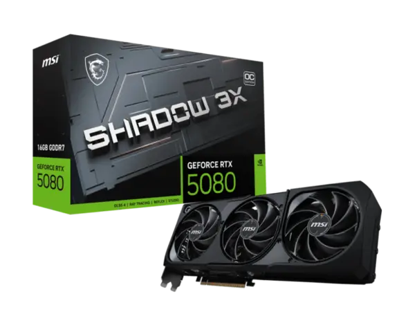 MSI GEFORCE RTX 5080 16G SHADOW 3X OC MSI GEFORCE RTX 5080 16G SHADOW 3X OC