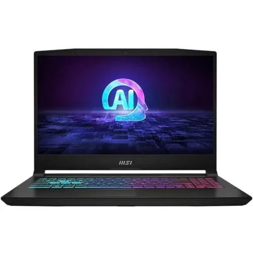 MSI Laptop Gaming MSI Katana A15 AI B8VE, Procesor AMD Ryzen™ 9 8945HS pana la 5.2 GHz, 15.6 inch, Full HD 144Hz, 16GB DDR5, 512GB SSD, NVIDIA GeForce RTX 4050 6GB, No OS, Negru