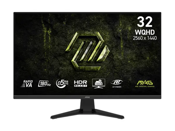 MSI MAG 325QF E18V - Monitor Gaming 31.5 WQHD, Rapid VA, 180Hz, 0.5ms, HDR