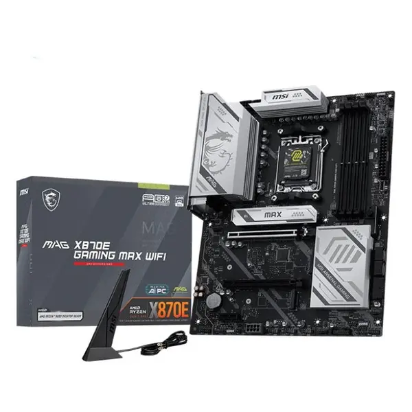 MSI MAG X870E GAMING MAX WIFI - Placa de baza AM5 DDR5 ATX, Wi Fi 7, USB 4.0