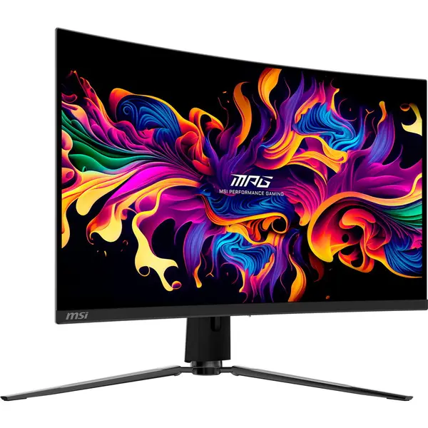 MSI Monitor curbat pentru gaming MSI MPG 321CURXDE, Display 31.5 UHD 3.840 x 2.160, UltraHD/4K, QD-OLED, USB hub, KVM, 240Hz, 0,03 ms, Negru