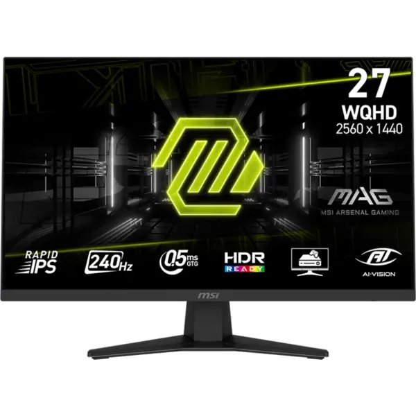 MSI Monitor gaming MSI MAG 274QFDE X24, 27 inch, WQHD, Rapid-IPS, Adaptive-Sync, 240Hz, 1 ms, Negru