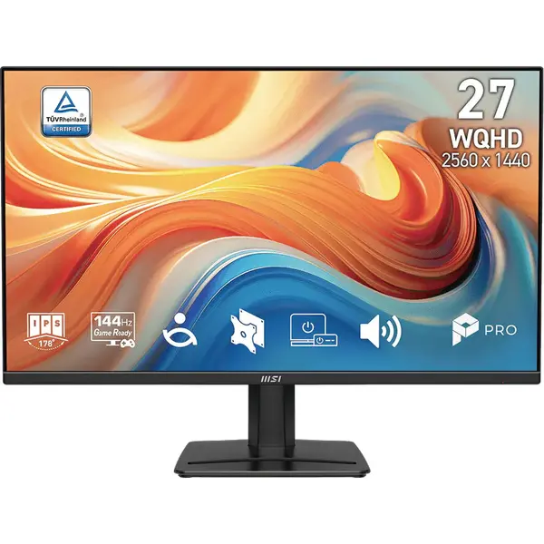 MSI Monitor IPS LED MSI 27 PRO MP275Q E14, WQHD 2560 x 1440, HDMI, DisplayPort, Boxe, 144 Hz, 1 ms Negru
