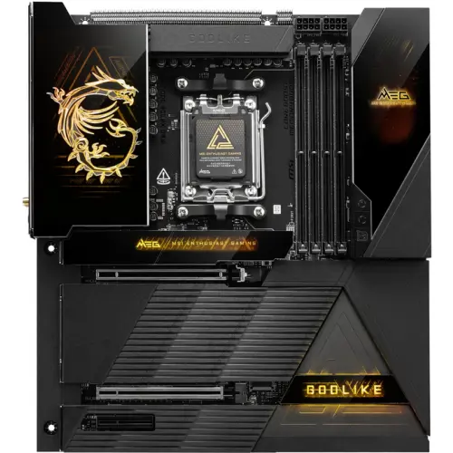MSI Placa de Baza MSI MEG X870E GODLIKE AM5, 4x DDR5, 2x Type-C, 2x PCIE 5.0 x16 1x PCIE 4.0 x4, 7x M.2, 4x SATA 6GB/s, E-ATX
