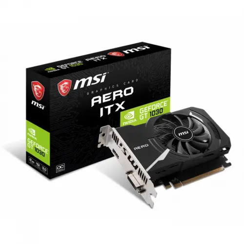MSI Placa video MSI nVidia GeForce GT 1030 AERO ITX OC 2GB, DDR4, 64bit