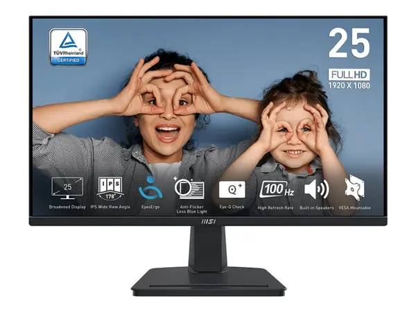 MSI PRO MP251 - Monitor Business 24.5 IPS, FHD, 100Hz, 300 cd m², HDMI VGA, Speakers