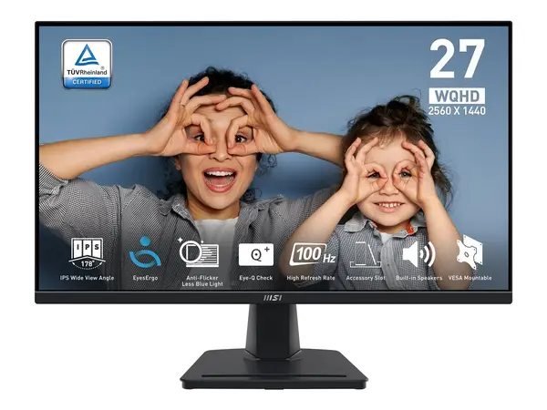 MSI PRO MP275Q 27inch IPS WQHD 100Hz 300cd m2 4ms 2xHDMI2.0 DP Sperakres